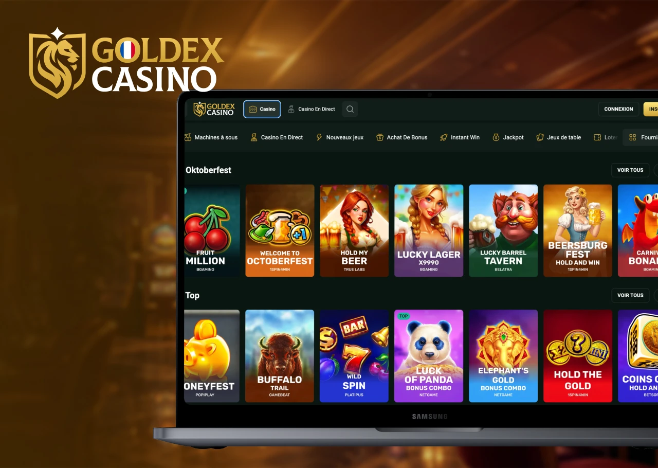 L’offre de jeux réunit machines à sous, tables et expériences de casino en direct